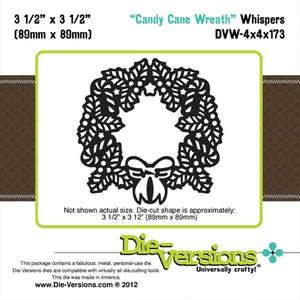 Die-Versions - Whispers - Candy Cane Wreath