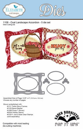 Elizabeth Craft Designs - Dies - Oval Landscape Accordion