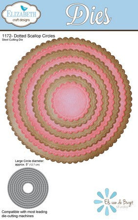 Elizabeth Craft Designs - Dies - Dotted Scallop Circles