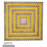 Elizabeth Craft Designs - Dies - Dotted Scallop Squares