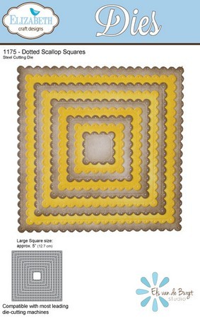 Elizabeth Craft Designs - Dies - Dotted Scallop Squares