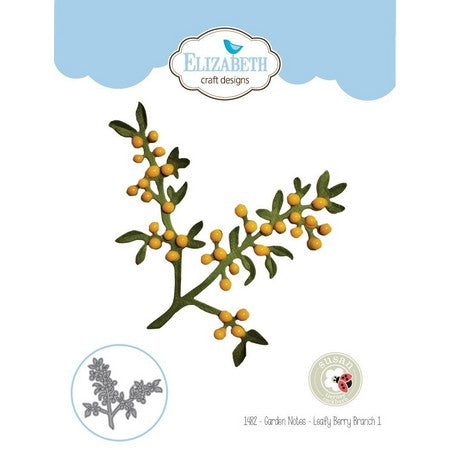 Elizabeth Craft Designs - Dies - Leafy Berry Branch 1