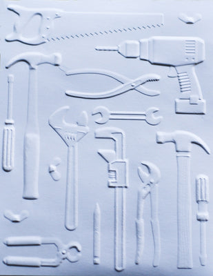 Memory Box - Dies - Toolbox 3D Embossing Folder and Matching Dies (Pre-Order)