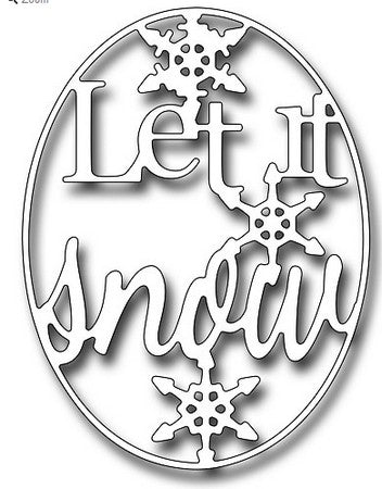 Frantic Stamper - Dies - Let It Snow Oval