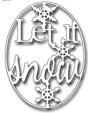 Frantic Stamper - Dies - Let It Snow Oval