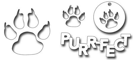 Frantic Stamper - Dies - Cat Paw Print Set