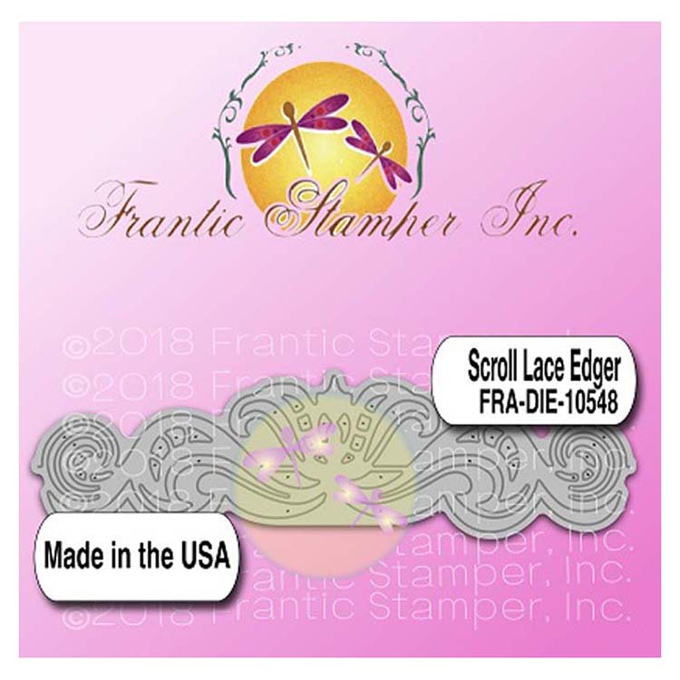 Frantic Stamper Precision Die - Scroll Lace Edger