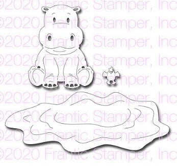 Frantic Stamper - Dies - Cute Hippo