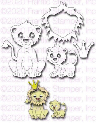 Frantic Stamper - Dies - Cute Lion Family