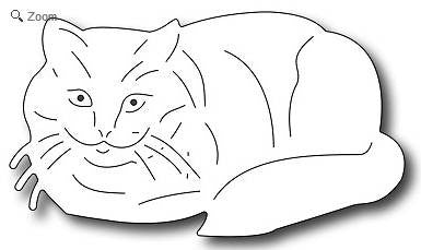 Frantic Stamper - Dies - Resting Cat