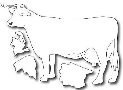 Frantic Stamper - Dies - Barnyard Cow