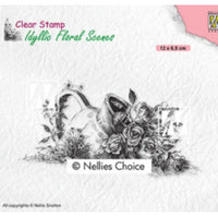 Nellie's Choice Stamps - Idyllic Vase With Roses