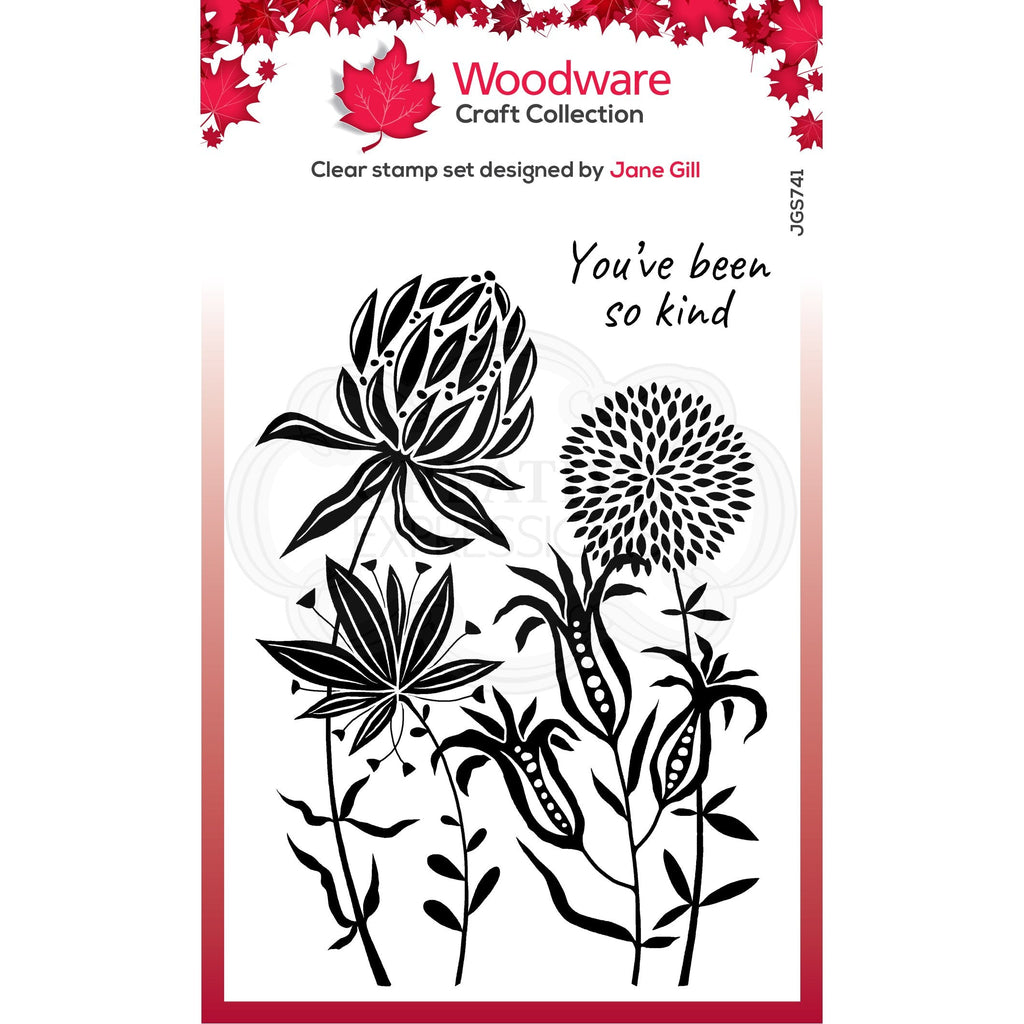 Woodware Craft Collection - Clear Stamps - Autumn Flowers