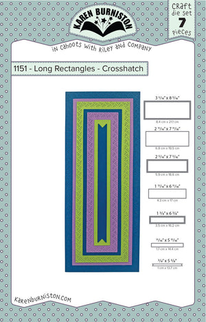 Karen Burniston - Dies - Long Rectangles - Crosshatch
