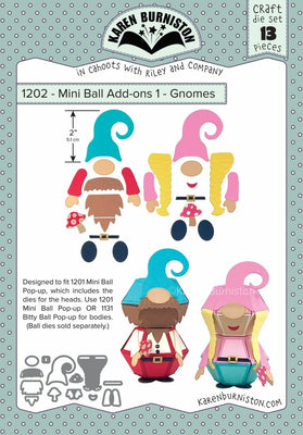 Karen Burniston - Dies - Mini Ball Add-Ons 1 - Gnomes