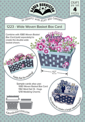 Karen Burniston - Dies - Wide Woven Basket Card (pre-order)