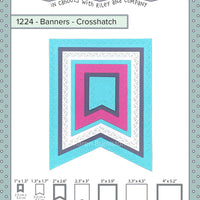 Karen Burniston - Dies - Banners - Crosshatch (pre-order)