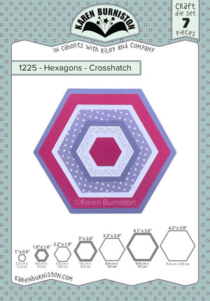 Karen Burniston - Dies - Hexagons - Crosshatch (pre-order)
