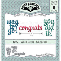 Karen Burniston - Dies - Word Set - Congrats