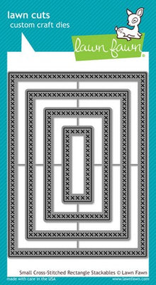 Lawn Fawn - Small Cross Stitched Rectangle Stackables Dies