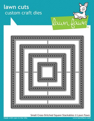 Lawn Fawn - Small Cross Stitched Square Stackables Dies
