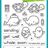 Lawn Fawn - Get Well Before 'n Afters Stamps