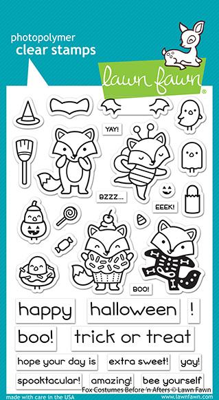 Lawn Fawn - Fox Costumes Before 'n Afters Stamps