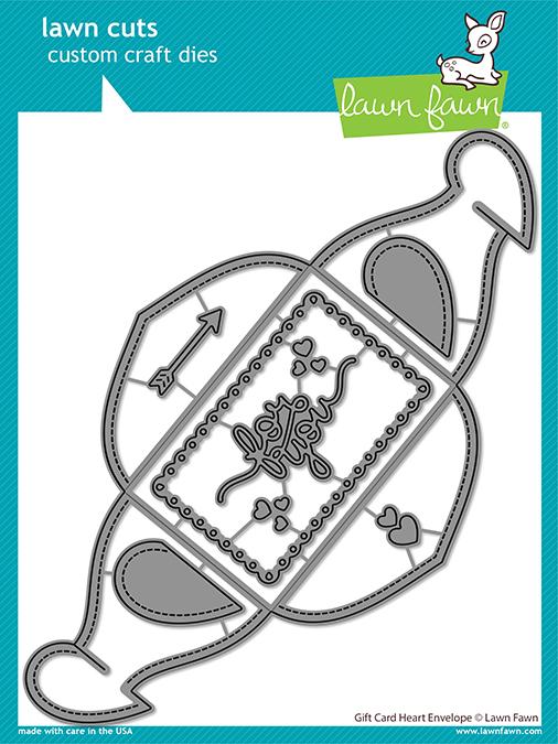 Lawn Fawn - Gift Card Heart Envelope Dies
