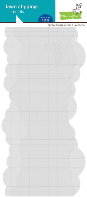Lawn Fawn - Clippings - Slimline Cloudy Stencils
