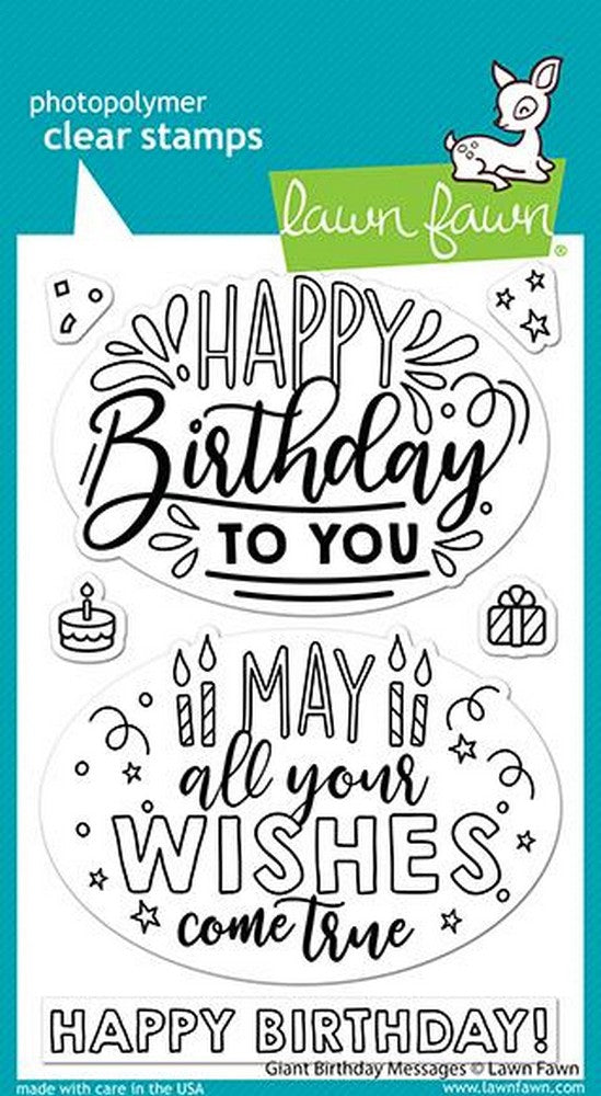 Lawn Fawn - Giant Birthday Messages Stamps