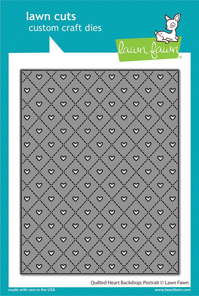 Lawn Fawn - Quilted Heart Backdrop: Portrait Dies