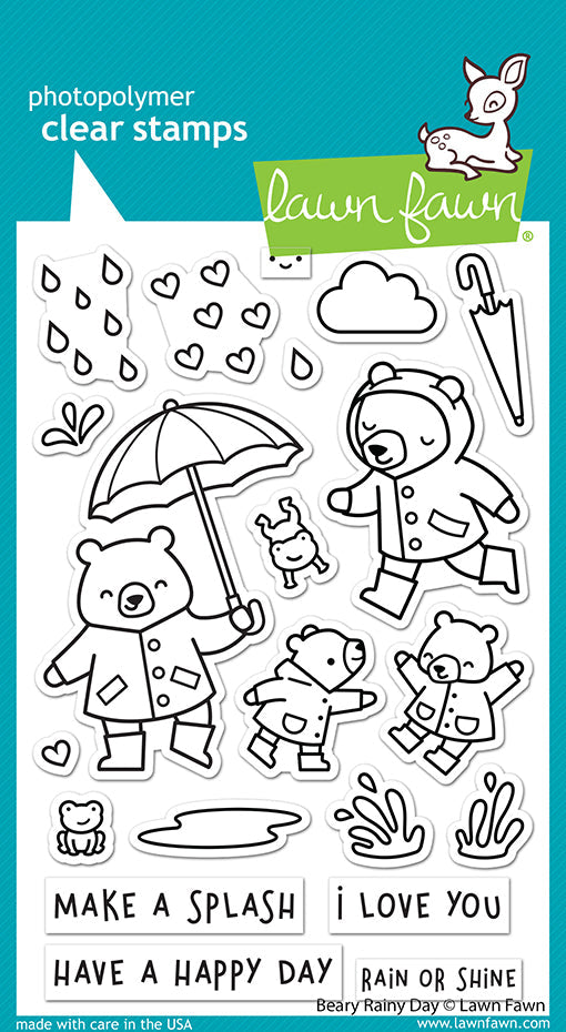 Lawn Fawn - Beary Rainy Day Stamps