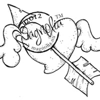 Magnolia Stamps - With Love Collection - Flying Heart #1141