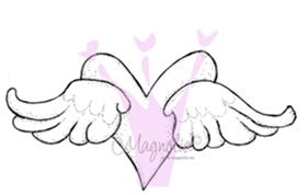 Magnolia Stamps - Love Coll. - Heart With Wings #135