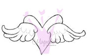 Magnolia Stamps - Love Coll. - Heart With Wings #135