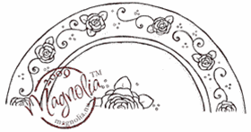 Magnolia Stamps - Yummy For Your Tummy Coll. - Vintage Dinner Plate #492