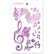Ciao Bella - Stencil - 5" x 8" - Let The Music Fly