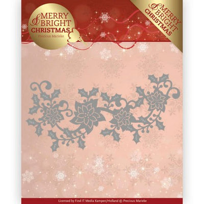 Precious Marieke - Dies - Merry & Bright - Poinsettia Border