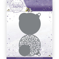 Precious Marieke - Dies - The Best Christmas Ever - Christmas Bauble Shape Card