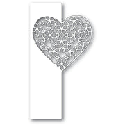 Poppystamps - Dies - Floral Lace Heart Split Border