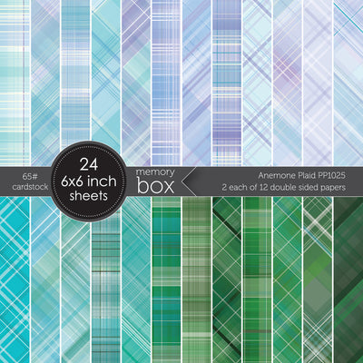 Memory Box - Paper Pack - Anemone Plaid 6x6 pack