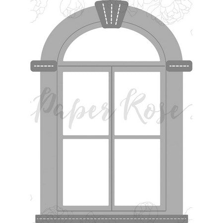 Paper Rose - Dies - Tudor Arched Window