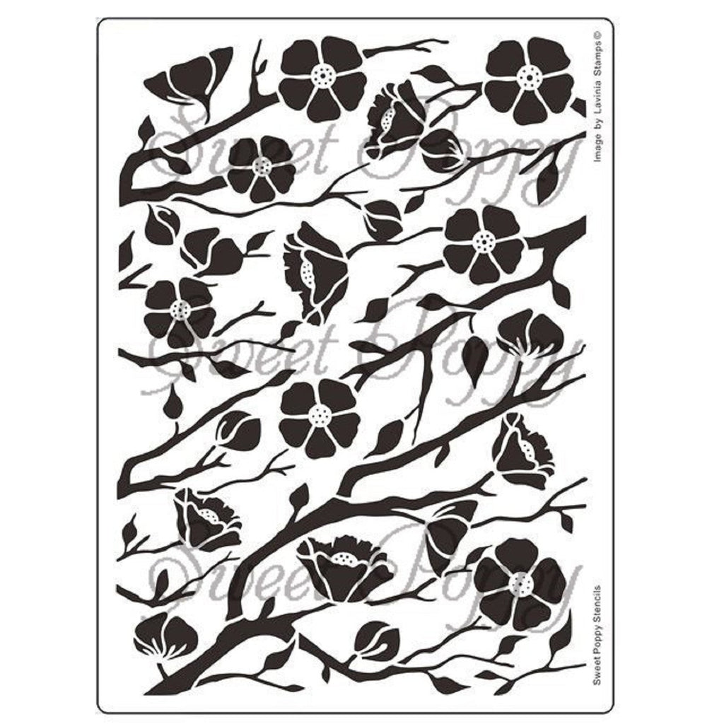 Sweet Poppy - Stencils - Poppy Back Plate