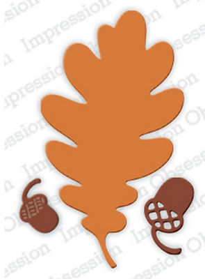 Serendipity Dies - Oak Leaf Outline & Acorns