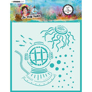 Studio Light - Stencil - 8" x 8" - Diver